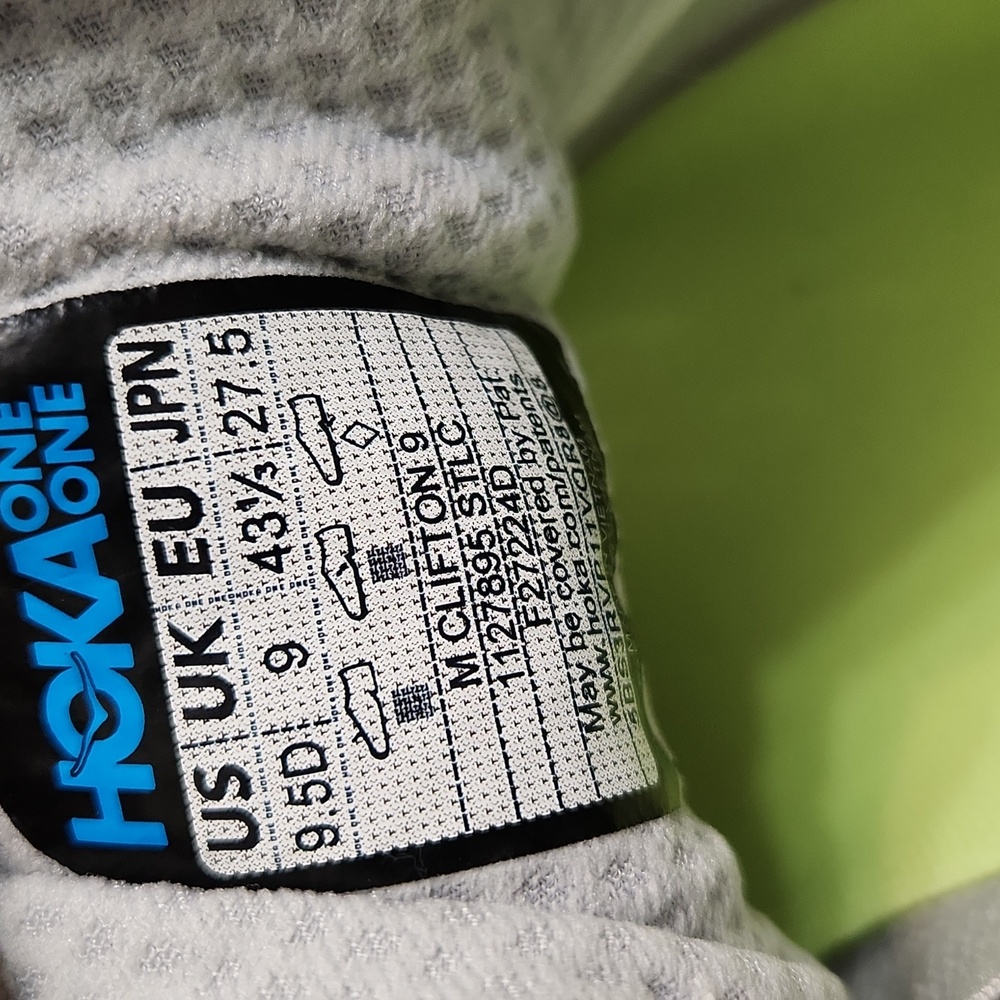 Hoka One One Clifton 9 Sneakers (M Size 9.5D) - Picture 13 of 14